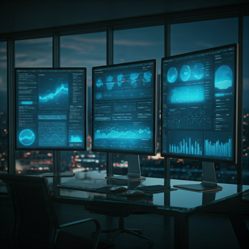Modern computer workspace